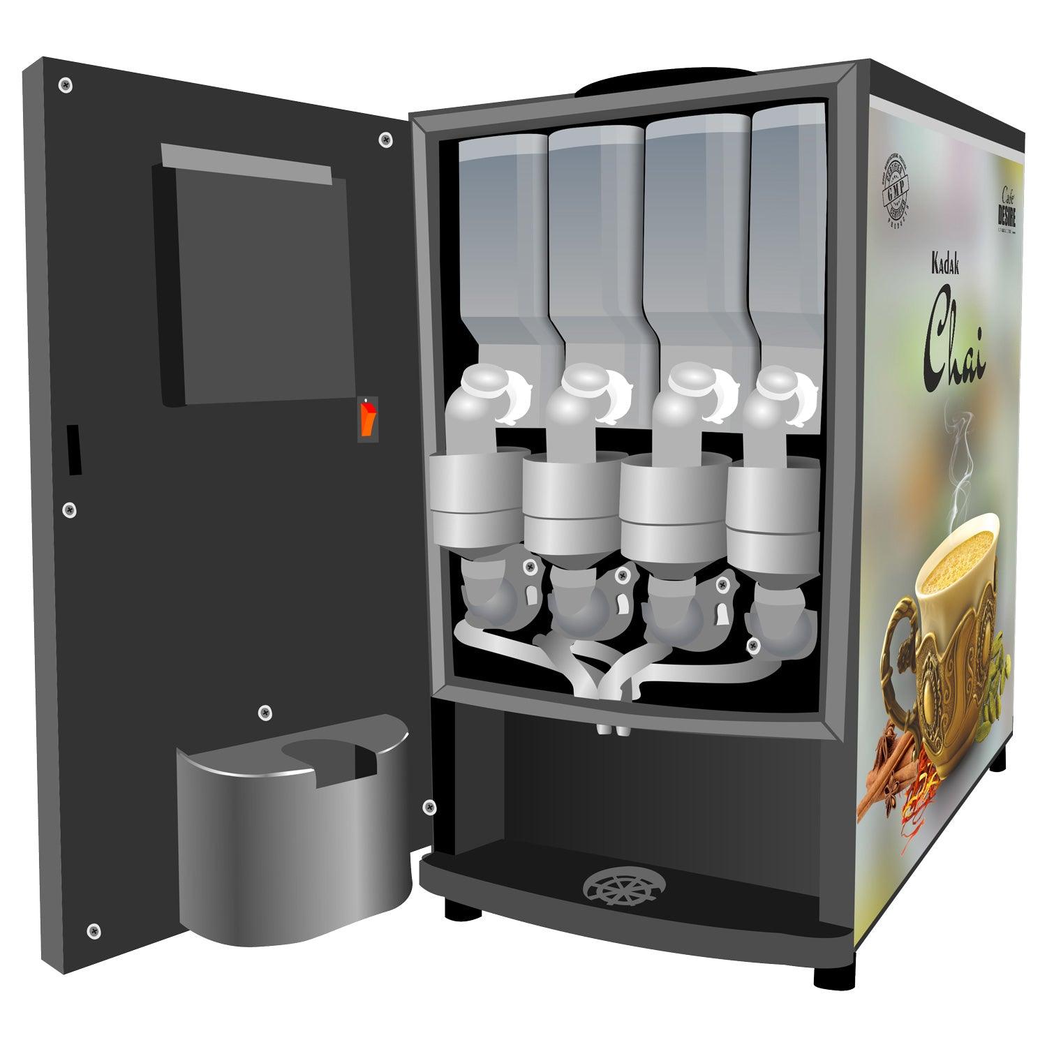 Coffee Machine 4 Lane Multi Water Inlet Coffee and Tea Vending Machine ...
