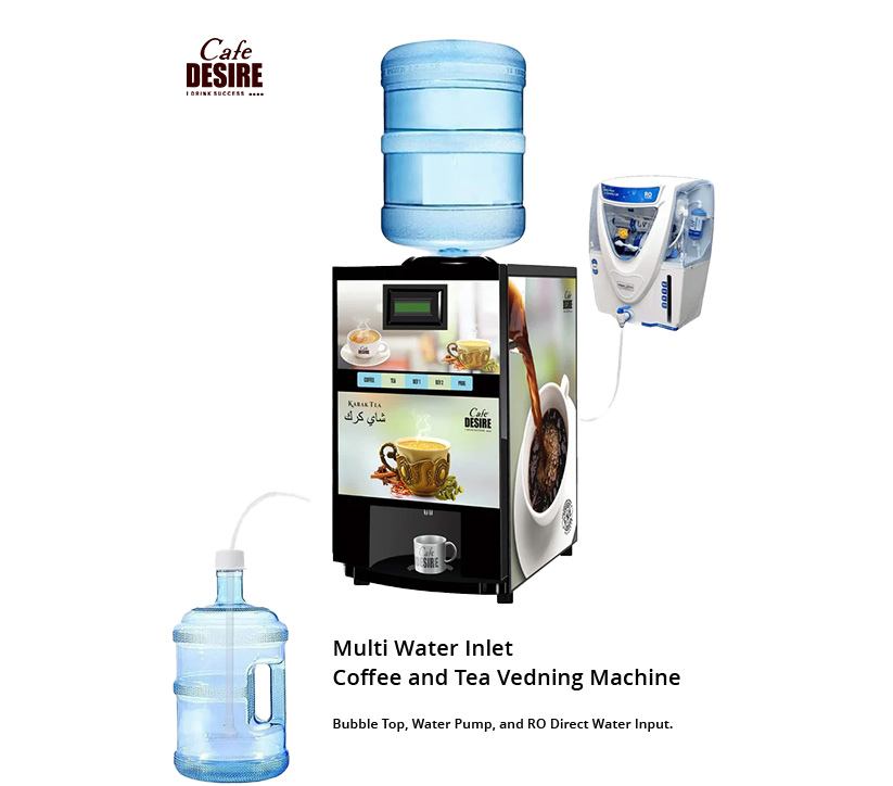 Coffee Machine 4 Lane Multi Water Inlet Coffee and Tea Vending Machine