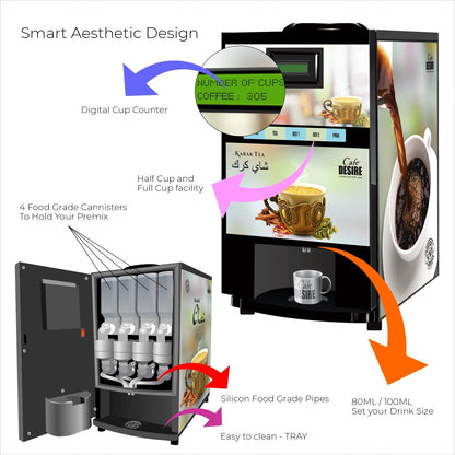 Quadra Option Vending Machine (4 Lane) | Four Beverage Options